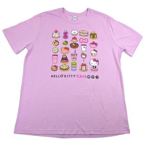 Hello Kitty Cafe Graphic Tee Lavender Purple Size 2XL
